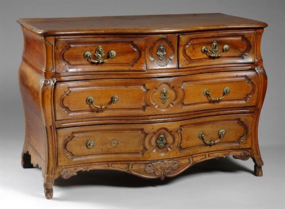 Lot 246A - Provincial Louis XV Walnut Commode Mid 18th...