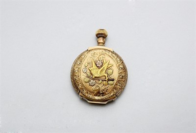 Lot 530 - Tricolor Gold Hunting Cased Pocket Watch