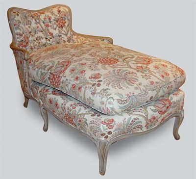 Lot 329 - Louis XV Style Upholstered Painted Chaise...