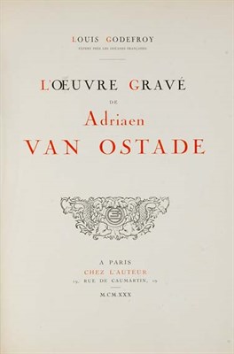Lot 4127 - [VAN OSTADE, ADRIAEN] GODEFROY, LOUIS L'Oeuvre...