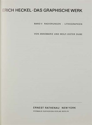 Lot 4074 - [HECKEL, ERICH] DUBE, ANNE-MARIE AND...