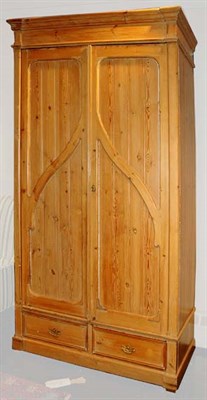 Lot 447 - Georgian Style Pine Armoire Height 8 feet 6...