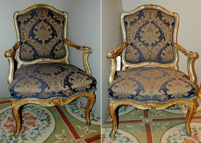 Lot 575 - Pair of Italian Rococo Style Painted Wood...