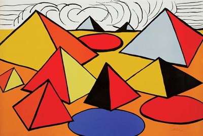 Lot 4167 - Alexander Calder PYRAMIDS Color lithograph,...