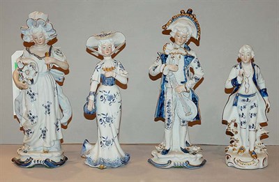 Lot 3340 - Four KPM Porcelain Figures Height of tallest...