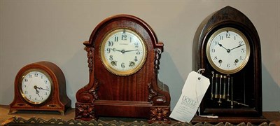 Lot 358 - Two Seth Thomas Mahogany Mantel Clocks;...