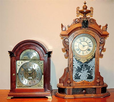 Lot 347 - Ansonia Shelf Clock; Together with a Charles...