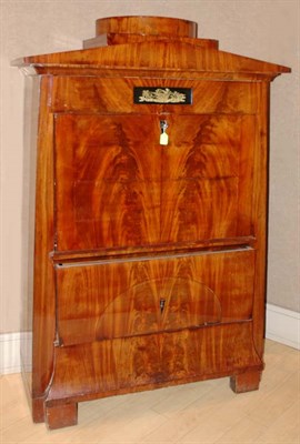 Lot 528 - Biedermeier Mahogany Secretaire a Abattant...