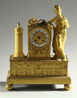 Lot 3115 - Neoclassical Style Gilt-Metal Figural Mantel...