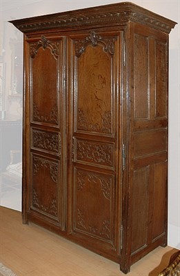 Lot 3477 - French Provincial Oak Armoire 19th Century...