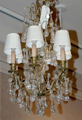 Lot 3403 - Neoclassical Style Gilt-Metal and Teardrop...