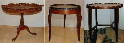 Lot 1159 - Group of Three Tray Top Tables; Together with...