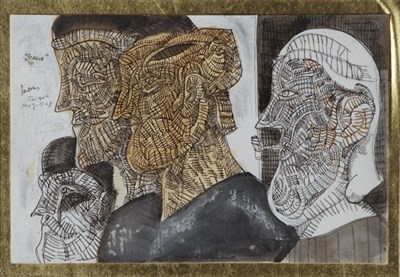 Lot 1151 - Jose Luis Cuevas Mexican, b. 1933 Borgia...