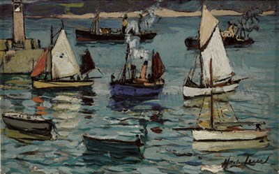 Lot 1250 - Richard Hayley Lever American, 1876-1958 Boats...