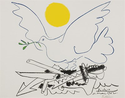 Lot 4370 - After Pablo Picasso DOVE OF PEACE Color offset...