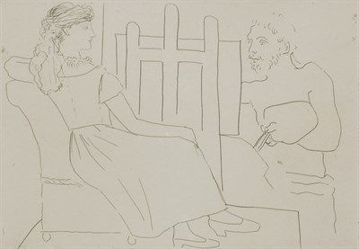 Lot 4355 - Pablo Picasso LE MODELE HABILLE (B. 79)...