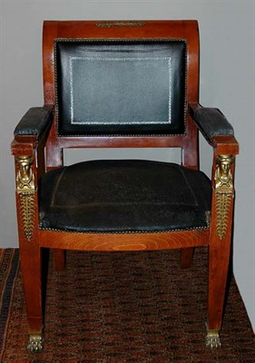 Lot 3369 - Empire Style Gilt-Metal Mounted Mahogany...