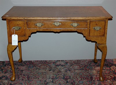 Lot 386 - Queen Ann Style Burl-Walnut Desk Height 30...