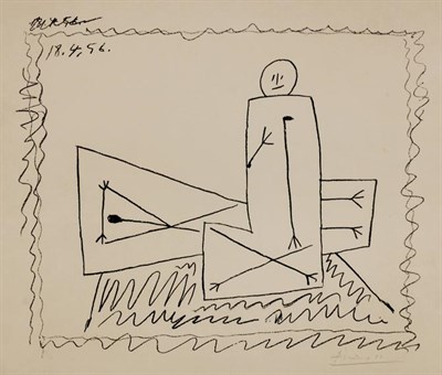 Lot 4357 - Pablo Picasso PERSONNAGE ASSIS ET PERSONNAGE...