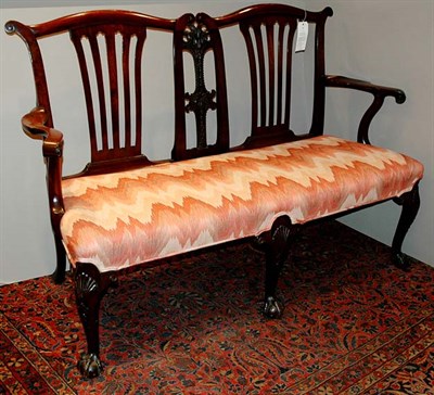 Lot 318 - George III Mahogany Double Chair Back Settee...