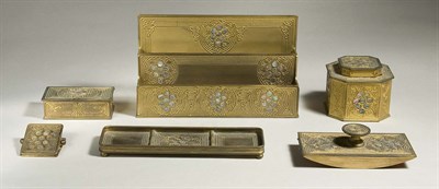 Lot 3548 - Tiffany Studios Gilt-Bronze Desk Set In the...