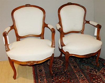 Lot 322 - Pair of Louis XV Beechwood Fauteuils 18th...