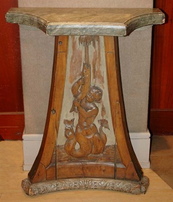 Lot 498 - Neoclassical Style Faux Painted Wood Cherub...