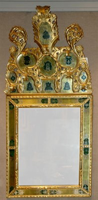 Lot 394 - Swedish Rococo Style Gilt-Wood Mirror The...
