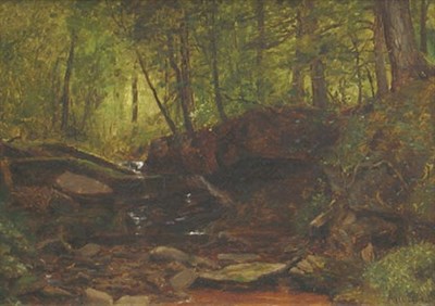 Lot 1220 - Jervis McEntee American, 1828-1891 Woodland...