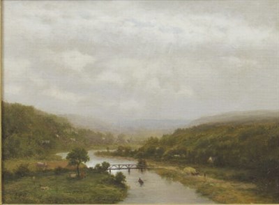 Lot 1224 - A. Stover American, 19th/20th Century River...