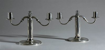 Lot 3246 - Pair of Georg Jensen Art Deco Sterling Silver...