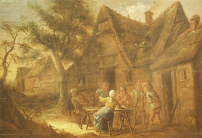 Lot 43 - Manner of David Teniers Peasants Outside a...