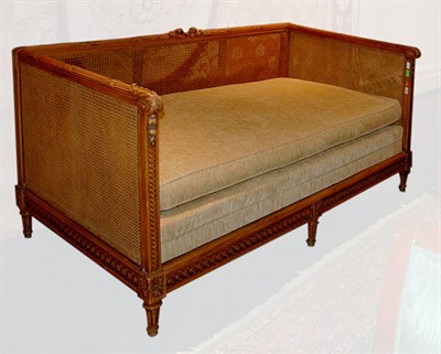Lot 3701 - Louis XVI Style Carved Mahogany and Caned...