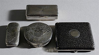 Lot 3389 - Group of Four Continental Silver Boxes...