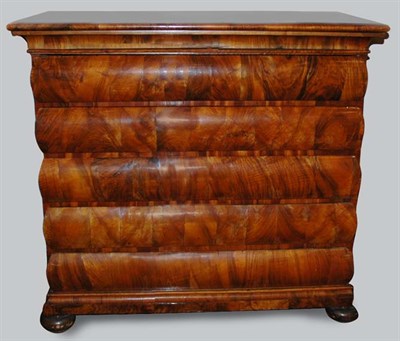 Lot 523 - Continental Walnut and Mahogany Commode Height...