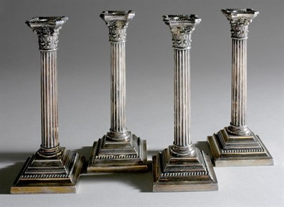 Lot 3354 - Set of Four Neoclassical Style Silver Plated...