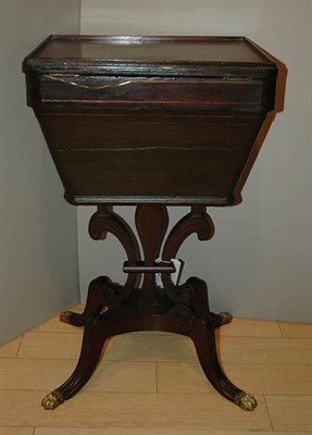 Lot 233 - Regency Style Brass Mounted Mahogany Sewing...