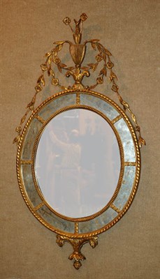Lot 220A - Neoclassical Style Gilt-Wood Oval Mirror...