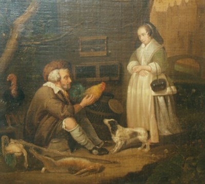 Lot 1039 - After Gabriel Metsu A Dealer in Game Oil on...