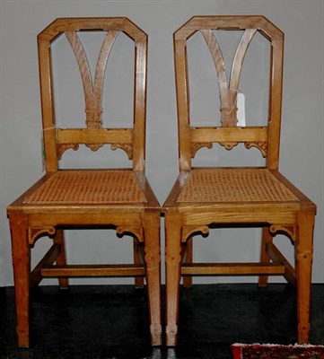 Lot 256 - Set of Four Provincial Fruitwood Side Chairs