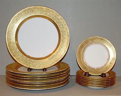 Lot 182 - Three Sets of Thirteen Gilt Decorated...