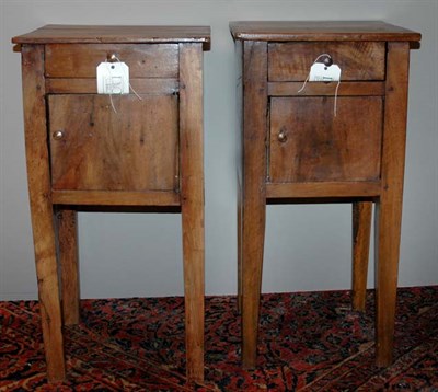 Lot 366 - Pair of Provincial Style Walnut Bedside Tables...