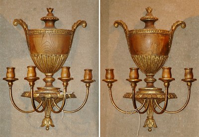 Lot 271 - Pair of Neoclassical Style Parcel Gilt and...