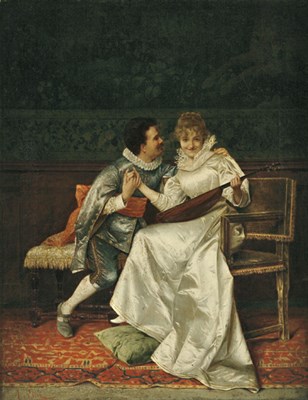 Lot 1022 - Allesandro Sani Italian, 19th Century Young...