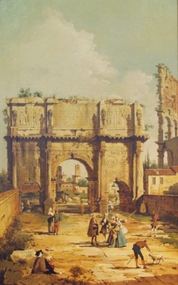 Lot 3018 - After Canaletto Rome: The Arch of Constantine...