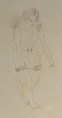 Lot 4061 - Jules Pascin French, 1885-1930 Lone Figure...