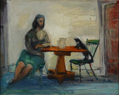 Lot 2498 - Franz Josef Kline 1910-1962 Woman with Cat...