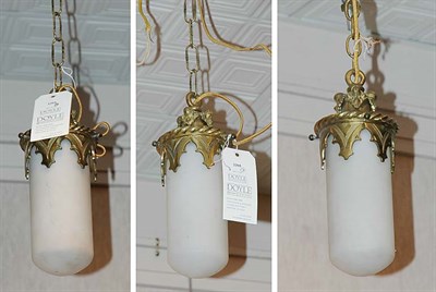 Lot 3395 - Set of Three Gothic Revival Style Brass and...