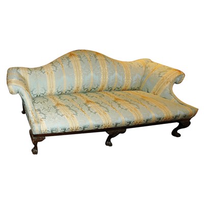 Lot 3166 - George III Style Upholstered Mahogany Camel...