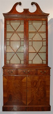 Lot 3170 - George III Style Mahogany Bureau Bookcase...